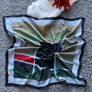 Chic Geometric Silk Scarf